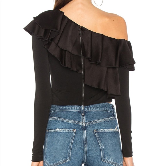 Alice + Olivia Cropped Ruffled Blouse - Picture 2 of 8